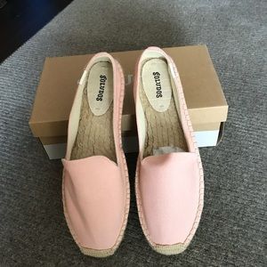 Soludos pink platform espadrilles